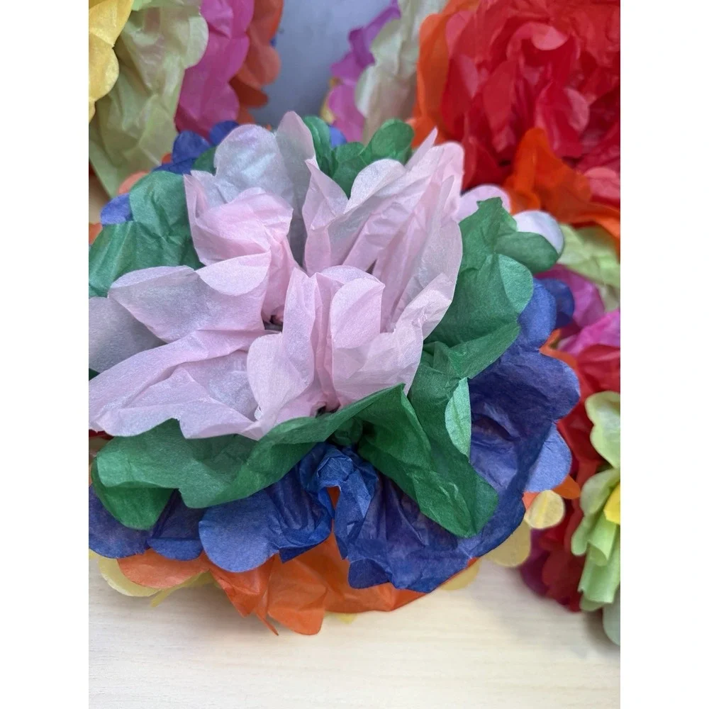 Colorful Fiesta Paper Tissue Pom Poms 20 Pieces Cinco de Mayo Party Decorations